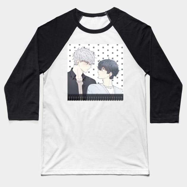 Sweet Gay couple Baseball T-Shirt by Sakura Girl Boutique